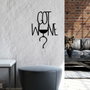 Wallity Got Wine Escultura de Pared de Metal Negra